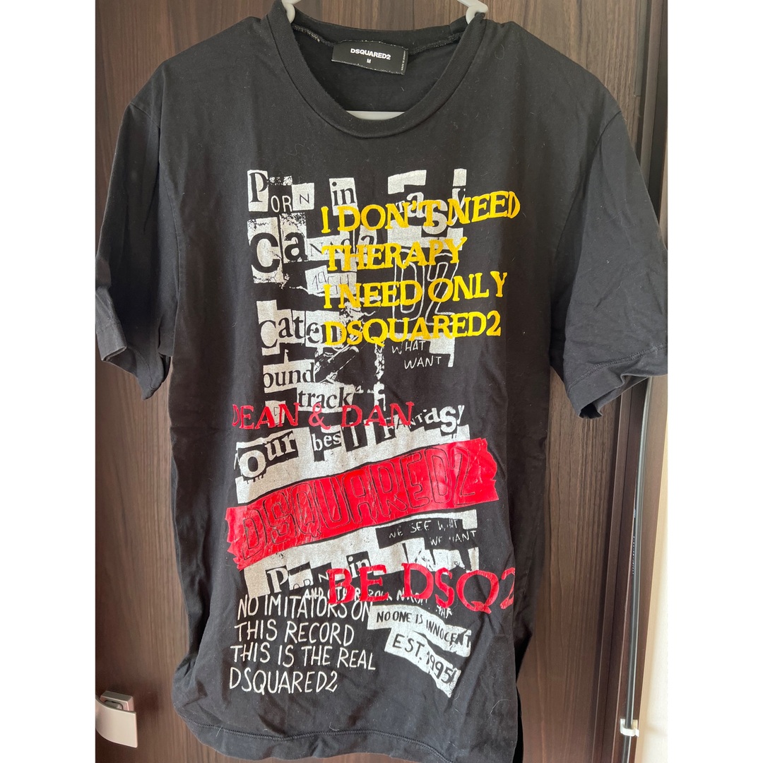 【極美品】DSQUARED2 M メンズ　tシャツ　ネオンイエロー