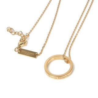 マルタンマルジェラ(Maison Martin Margiela)の【新品未使用】 Maison Margiela メゾン マルジェラ ネックレス アクセサリー Logo ring necklace ロゴリングネックレス シルバー SM1UU0035SV0158 【YELLOW GOLD PLATING BURATTATO】(ネックレス)