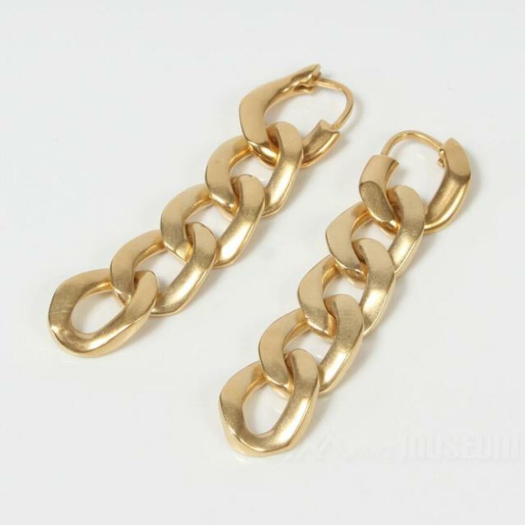 【新品未使用】 Maison Margiela メゾン マルジェラ ピアス アクセサリー Logo Earring ロゴイヤリング シルバー SM3VG0025S12960 【YELLOW GOLD PLATING BURATTATO】