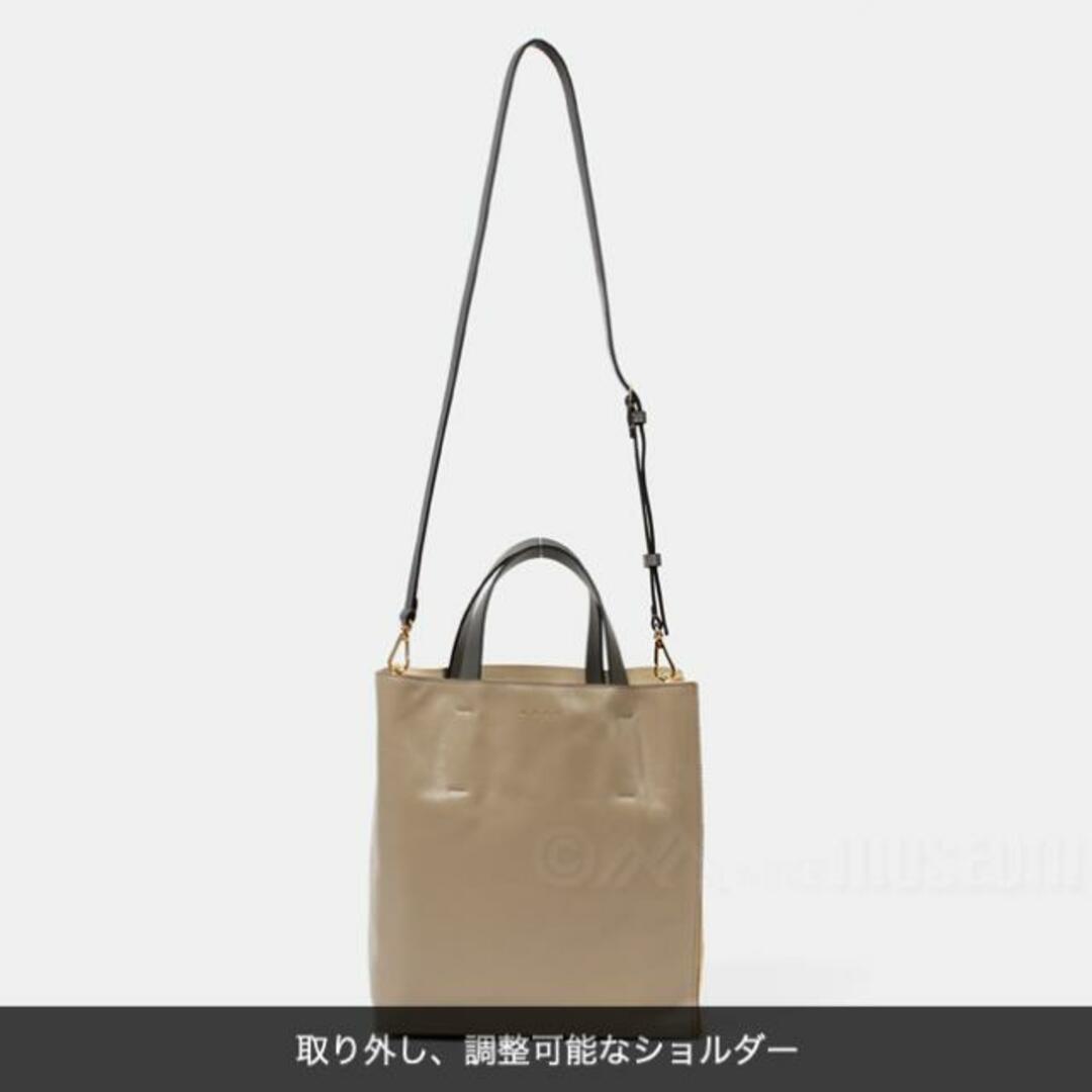 【新品未使用】 MARNI マルニ トート ショルダー ハンドバッグ MUSEO SOFT SMALL BAG ミュゼオソフトスモールバッグ レザー SHMP0018U7P4122 【CAMEL/CORK/ASH】