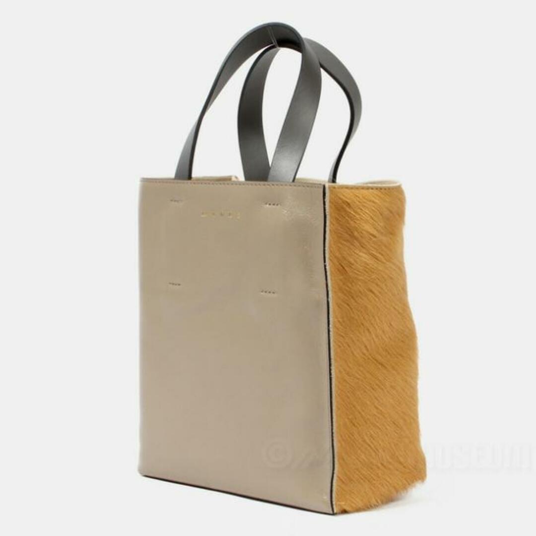 【新品未使用】 MARNI マルニ トート ショルダー ハンドバッグ MUSEO SOFT MINI BAG ミュゼオソフトミニバッグ  SHMP0040U7P4122 【CAMEL/CORK/ASH】