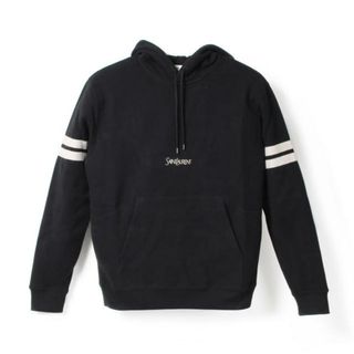 サンローラン(Saint Laurent)の【新品未使用】 SAINT LAURENT サンローラン パーカー フーディ SAINT LAURENT HOODIE サンローランフーディ コットン 757076Y36SW 【Mサイズ/NOIR/NATUREL】(パーカー)