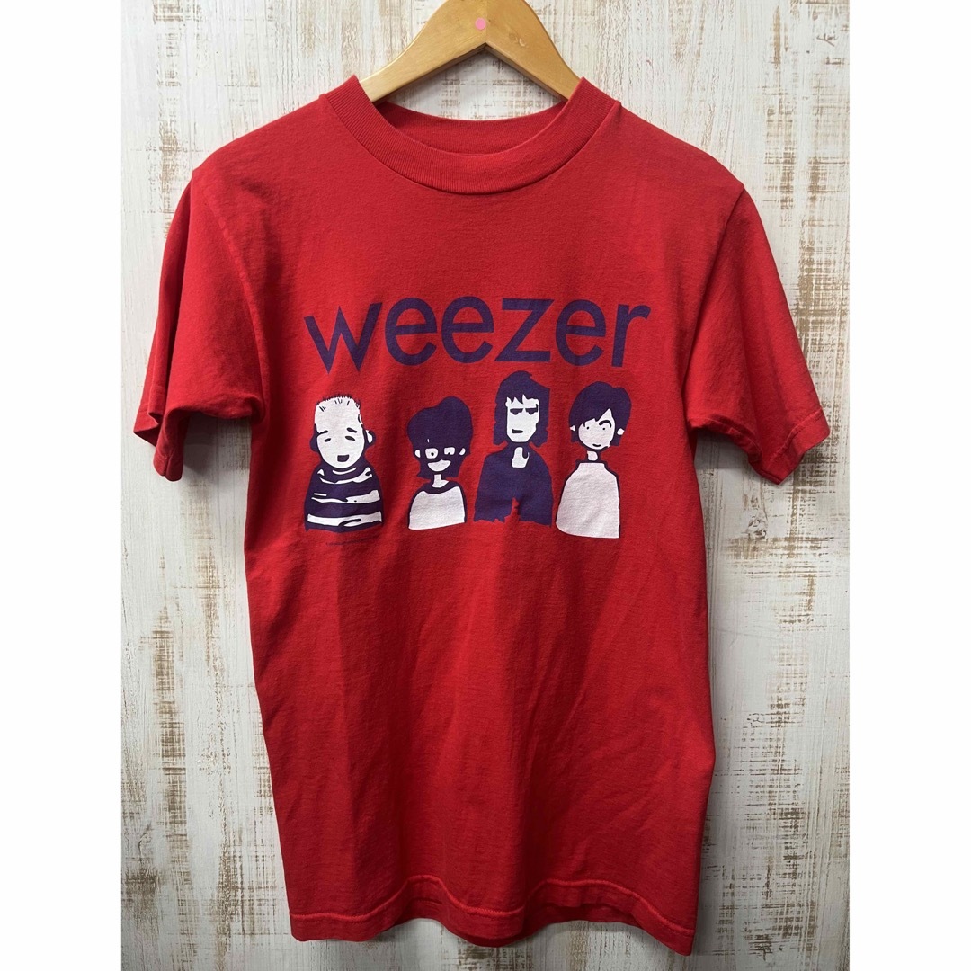 giant ジャイアント weezer ウィーザー バンT 赤 綿100