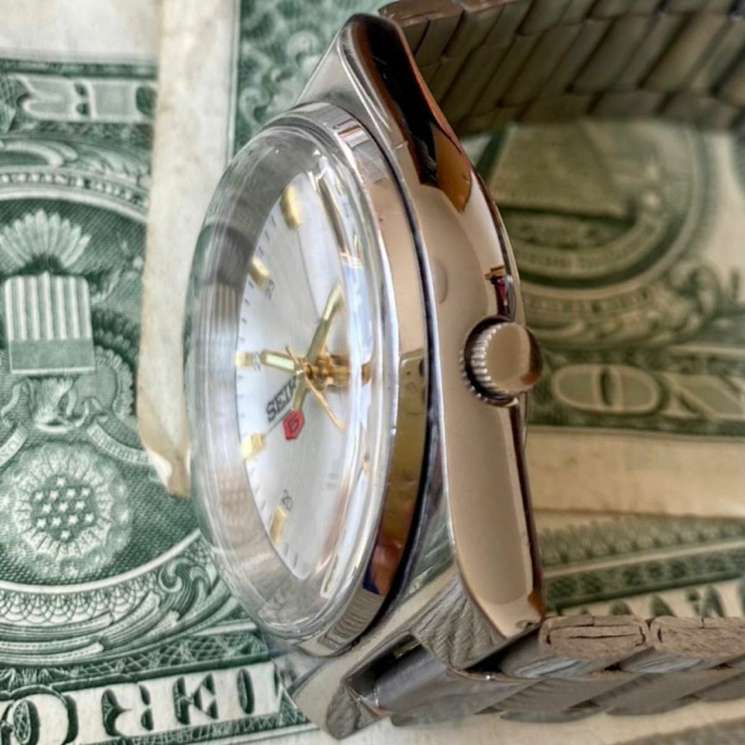 SEIKO 【レトロな雰囲気】セイコー5 メンズ腕時計 シルバー 自動巻き ヴィンテージの通販 by vintage watch shop｜セイコー ならラクマ