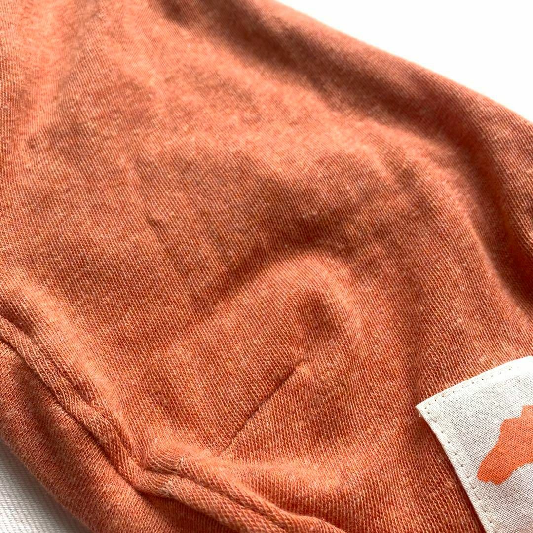 イタグレ服　薄手ニットセーター　オレンジ　Mサイズ　オーダーもお受けしています。 ハンドメイドのペット(ペット服/アクセサリー)の商品写真