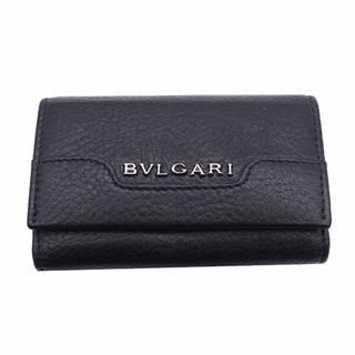 ブルガリ(BVLGARI)のブルガリ BVLGARI キーケース メンズ ブランド レザー 6連 キーケース ブラック 黒 おしゃれ【中古】(キーケース/名刺入れ)