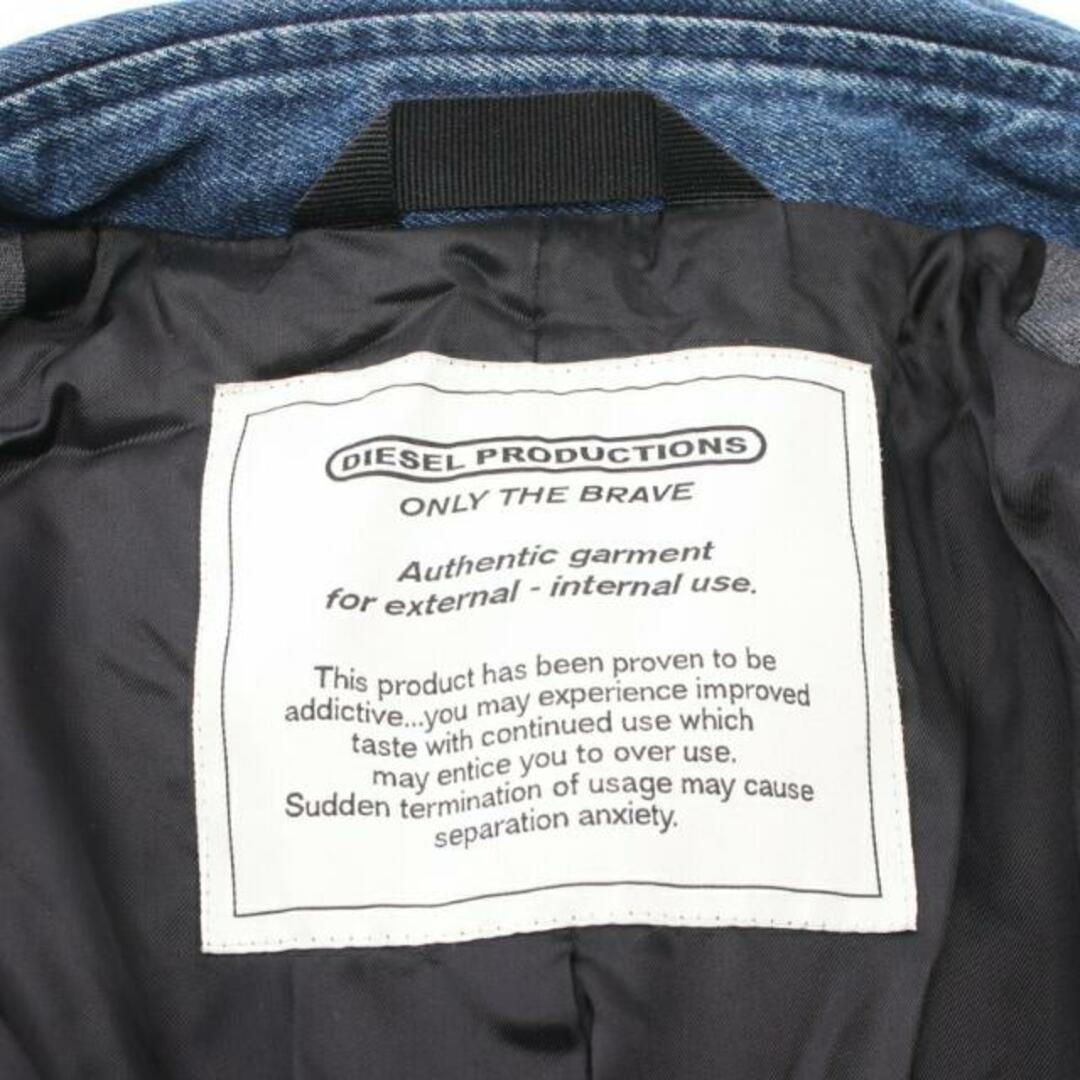 DIESEL(ディーゼル)の テーラードジャケット グレー インディゴブルー 切り替え メンズのジャケット/アウター(テーラードジャケット)の商品写真