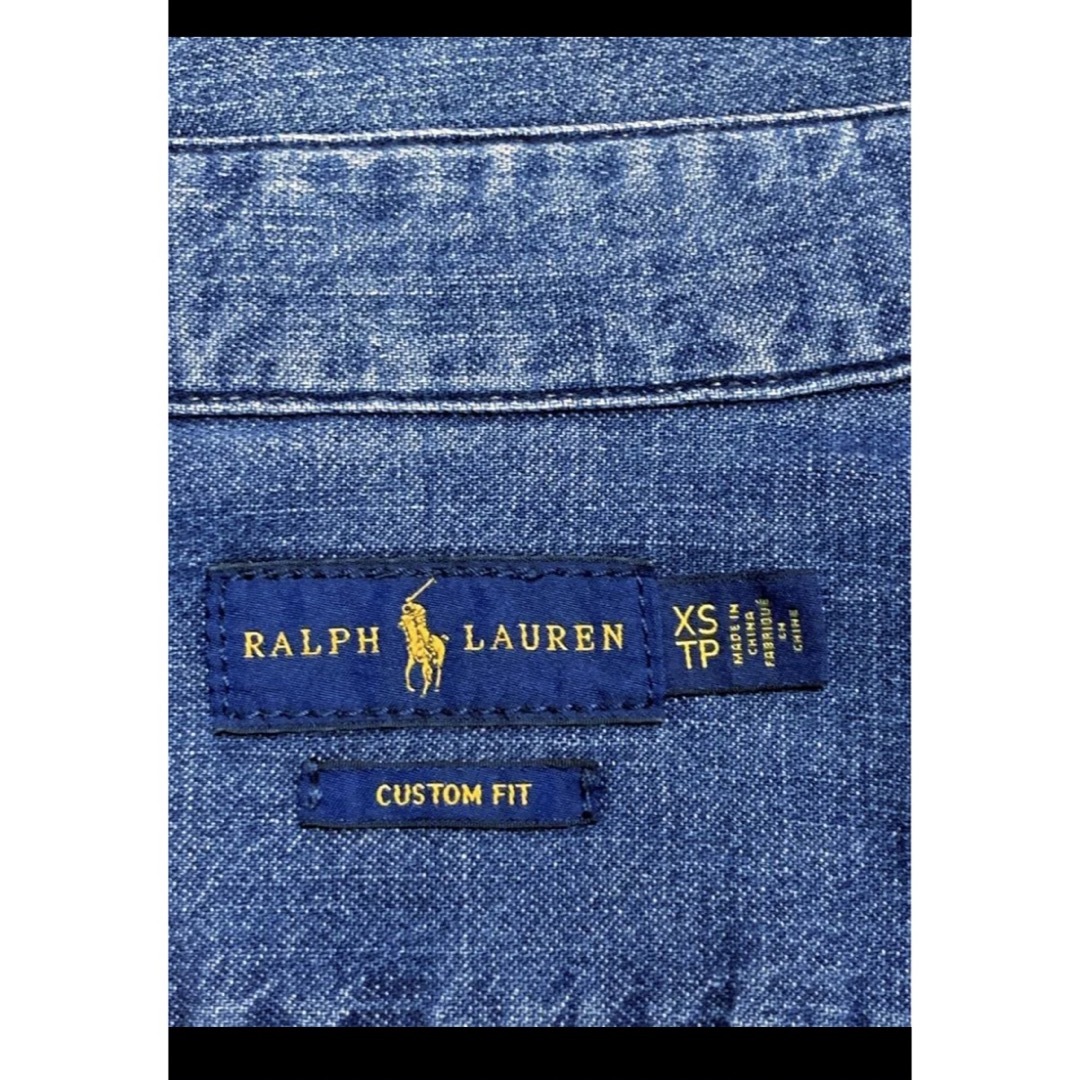 POLO RALPH LAUREN(ポロラルフローレン)のラルフローレン デニムシャツ ボタンダウン レディース XSサイズ NO1503 レディースのトップス(シャツ/ブラウス(長袖/七分))の商品写真