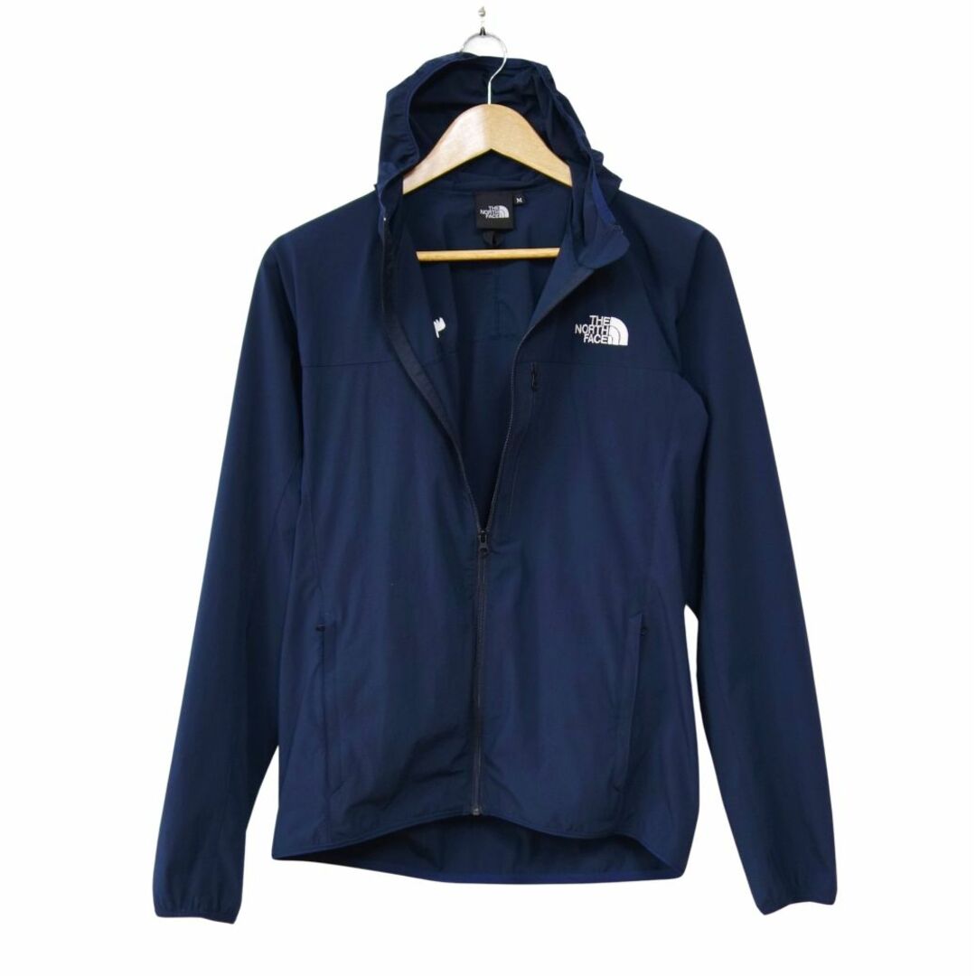 美品 ザ ノース フェイス THE NORTH FACE Mountain Softshell Hoodie NP21703  マウンテンソフトシェルフーディ メンズ M ネイビー ウェア アウトドア