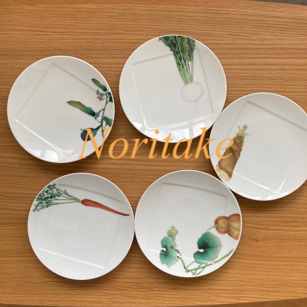 Noritake(ノリタケ)のノリタケ京香旬彩　銘々皿5枚 インテリア/住まい/日用品のキッチン/食器(食器)の商品写真