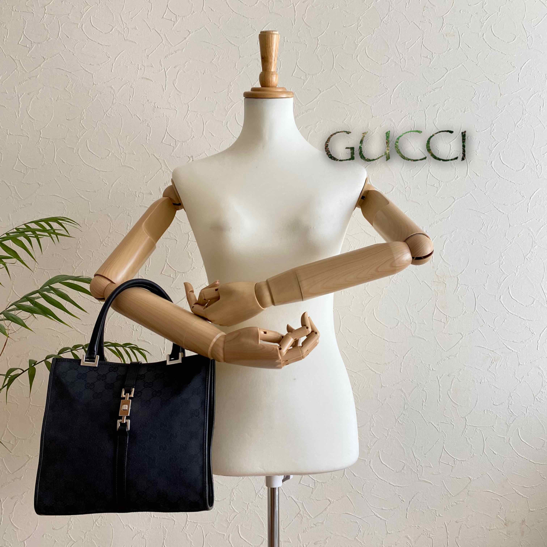 Gucci(グッチ)の極美品 GUCCI グッチ ジャッキーGG柄 レザーハンドバッグ レディースのバッグ(トートバッグ)の商品写真