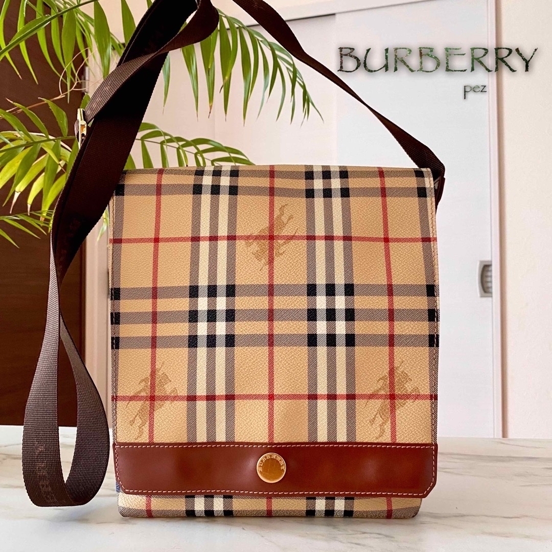 BURBERRY - 極美品 正規品 BURBERRY バーバリー レザーショルダー 