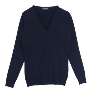 ジョンスメドレー(JOHN SMEDLEY)のJOHN SMEDLEY ジョンスメドレー 英国製 ウール Vネック ニット セーター ネイビー系 S【中古】(ニット/セーター)