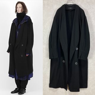 Y's COMBED MINI FLEECE SHAWL COLLAR COAT