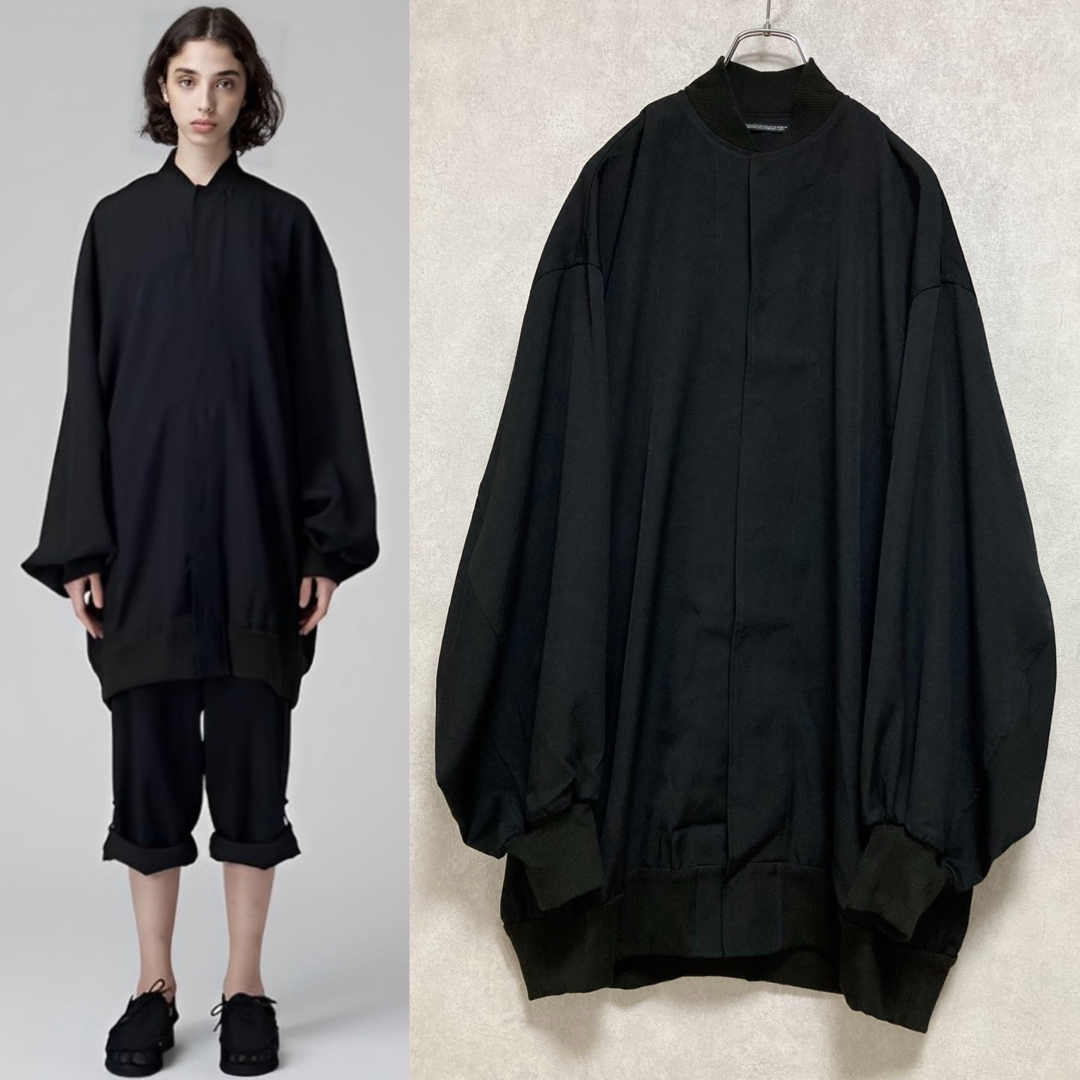 ヨウジヤマモト 23SS GABARDINE BOMBER JACKET 黒1