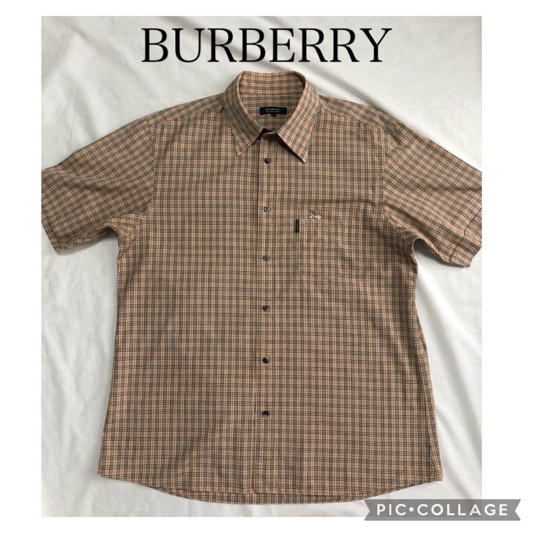 BURBERRY BLACK LABEL(バーバリーブラックレーベル)のバーバリーブラックレーベル　ノバチェック半袖シャツ　L　三陽商会 メンズのトップス(シャツ)の商品写真