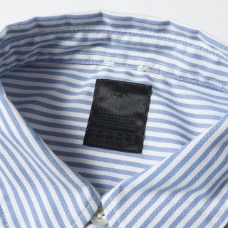 DAIWA PIER39 ダイワ ピアサーティナイン シャツ サイズ:L 23SS オーバーサイズ ストライプ ボタンダウンシャツ 長袖 TECH  BUTTON DOWN SHIRTS ブルー ホワイト 青 白 トップス カットソー カジュアルシャツ アウトドア ブランド【メンズ】【中古】【美品