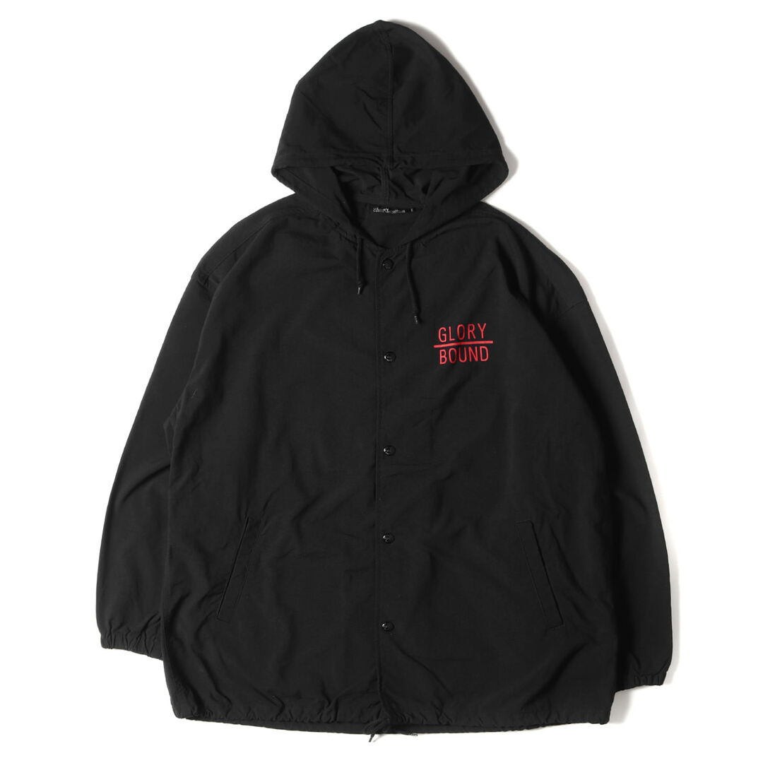 HUF アウター コーチジャケット ブラック 黒 ロゴ プリント ブランド 