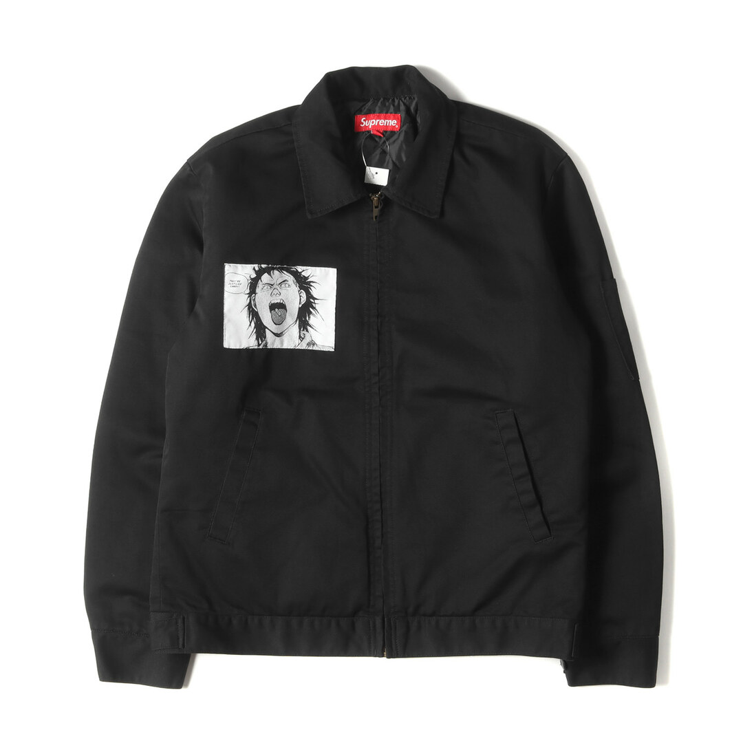 Supreme シュプリーム ジャケット サイズ:S AKIRA コラボ グラフィックパッチ フルジップ ワーク ジャケット Work Jacket 17AW ブラック 黒 アウター ブルゾン カジュアル ストリート ブランド 【メンズ】