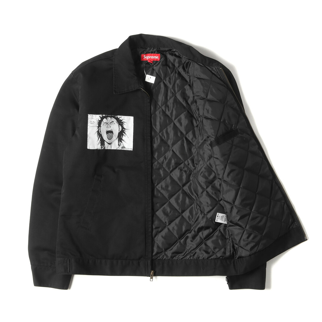 Supreme シュプリーム ジャケット サイズ:S AKIRA コラボ グラフィックパッチ フルジップ ワーク ジャケット Work Jacket  17AW ブラック 黒 アウター ブルゾン カジュアル ストリート ブランド 【メンズ】