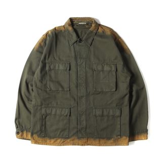 マルニ(Marni)のMARNI マルニ ジャケット サイズ:52 ブリーチ加工 ブルデニム ミリタリー ジャケット Bleached Bull Denim Jacket 20SS カーキ アウター ブルゾン カジュアル ブランド【メンズ】【中古】【美品】(ミリタリージャケット)