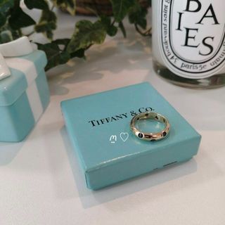 Tiffany & Co. - ティファニー サファイヤ ドッツリング 6.5号 k18