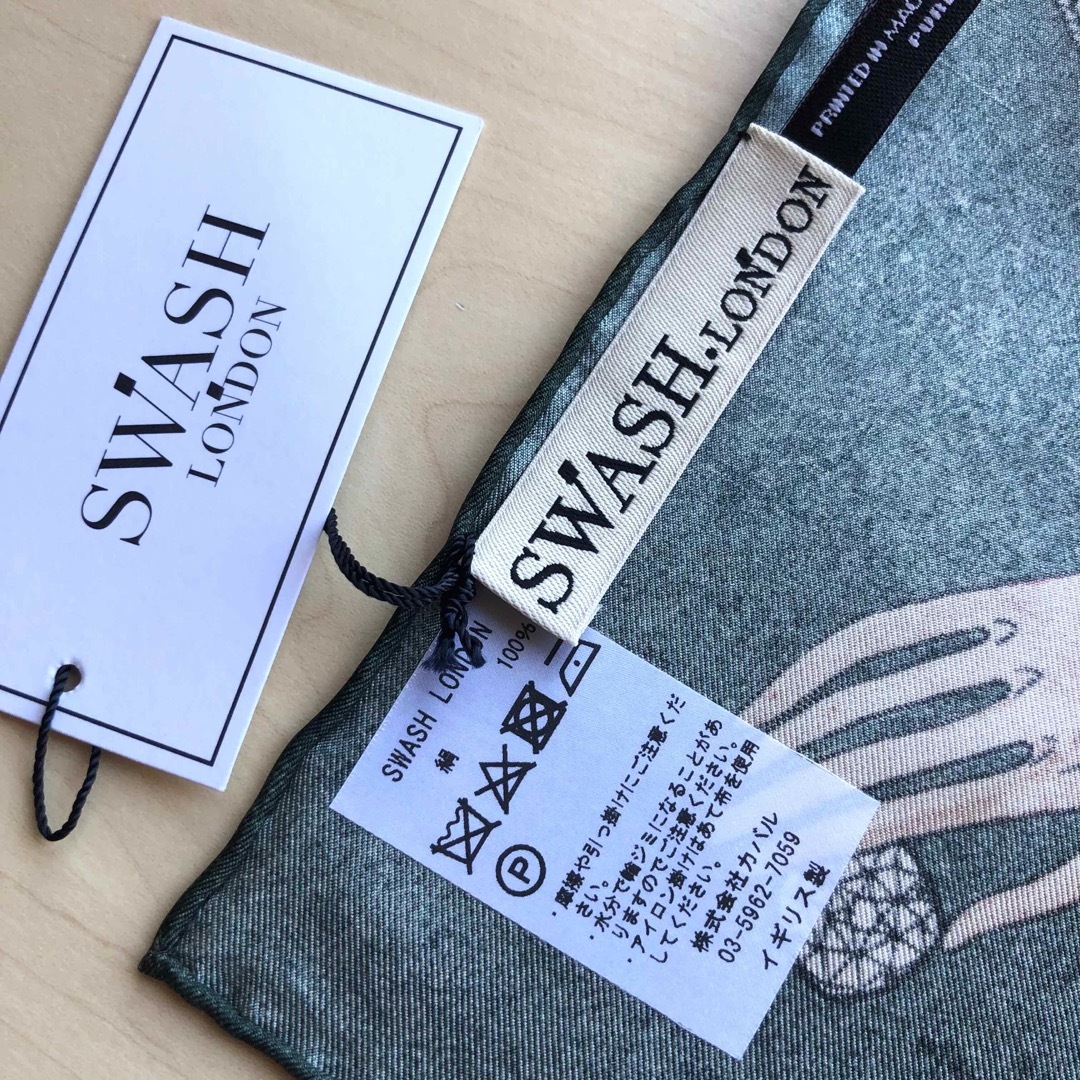 SWASH - ☆新品☆SWASH LONDON シルク100% スカーフ ダーク