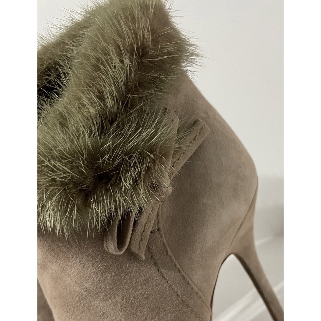 【美品】ディオール ショートブーツ ファー