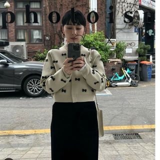 【新品未使用】AMERI MANY RIBBON SHORT KNIT TOP | フリマアプリ ラクマ