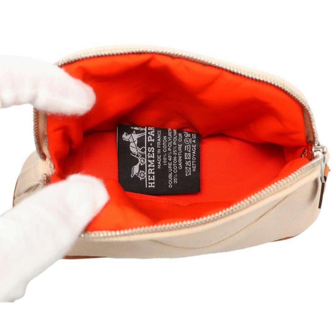 エルメス ポーチ ボリードポーチ ミニミニ ナチュラル/シルバー金具
