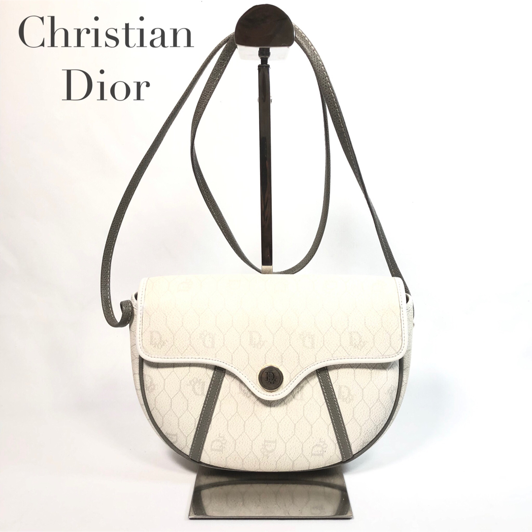 ディオール Dior ショルダーバッグ ポシェットハニカム柄 CDロゴ PVC