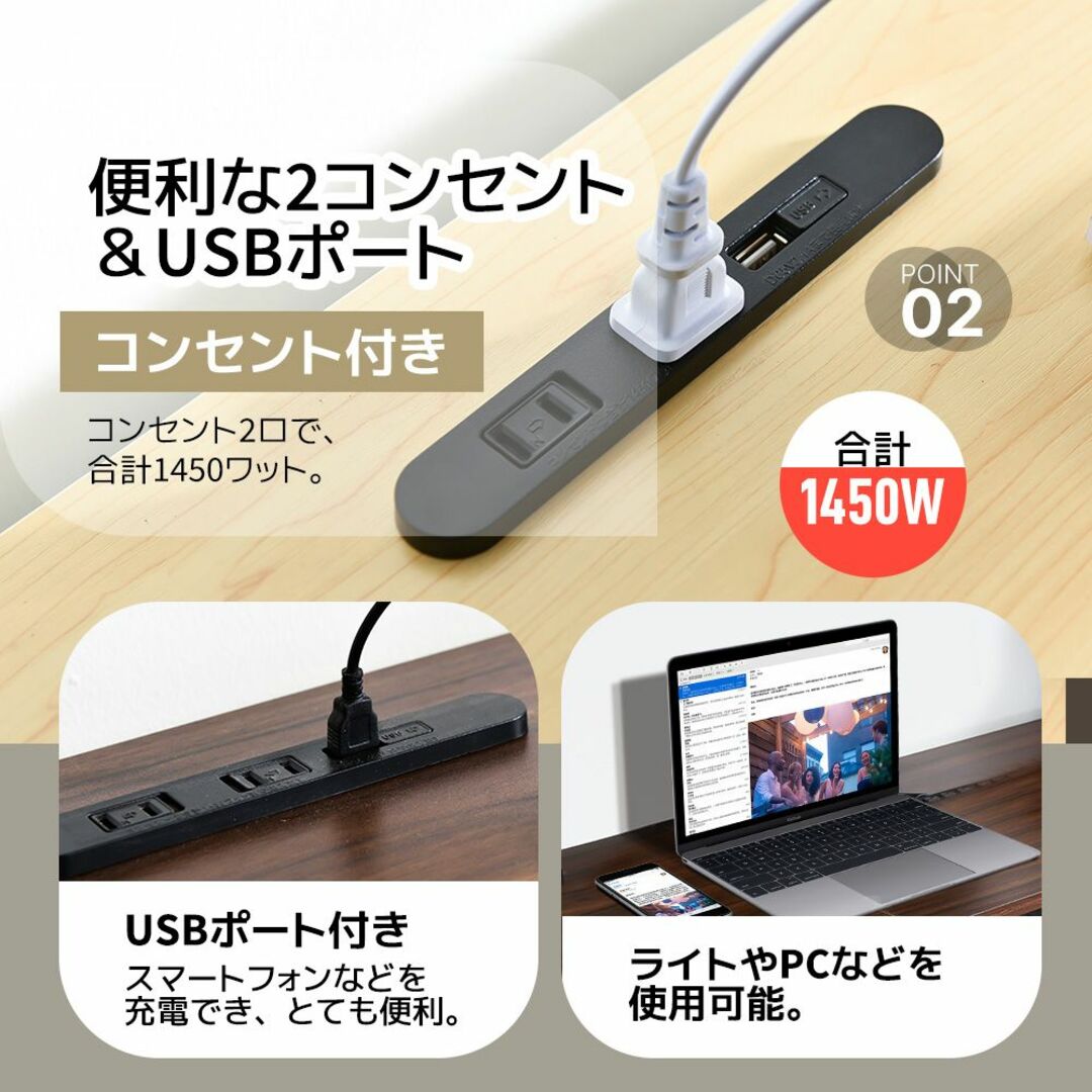 ロフトベッド シングル コンセント付き デスク付き 収納付き ラック棚