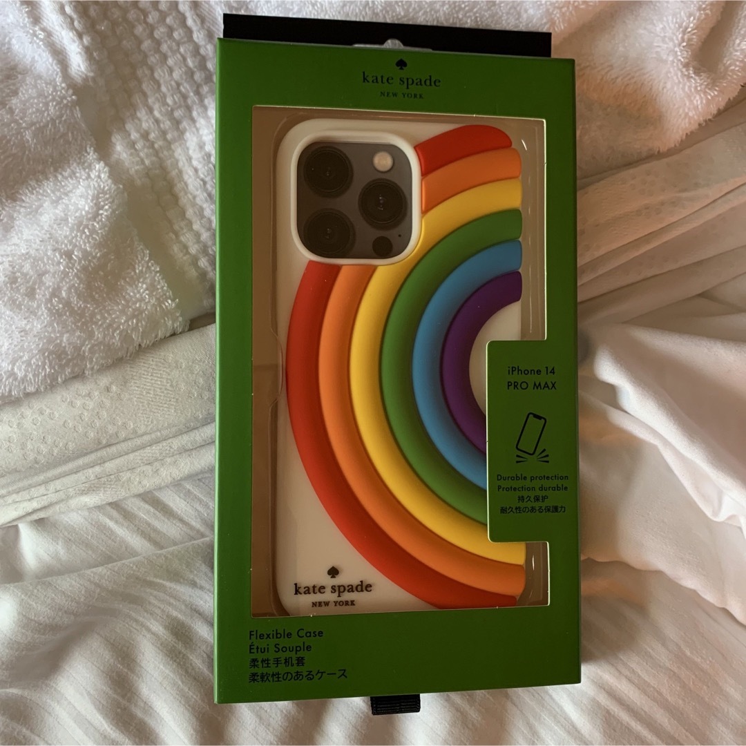 ケイトスペード iPhone14PRO レインボー　レインボウ　虹　LGBT