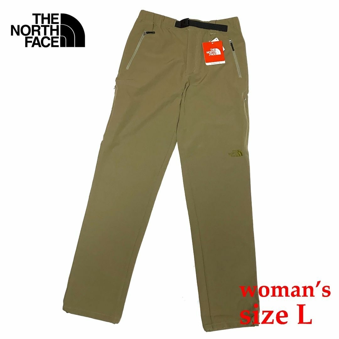 新品 Lサイズ ノースフェイス ソフトシェルパンツ レディース オリーブ