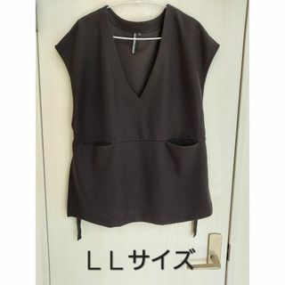 シマムラ(しまむら)の【美品】しまむら／ベスト／ニット／黒／LLサイズ(ニット/セーター)