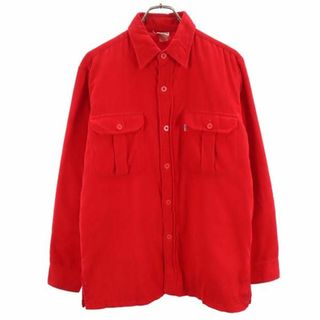 リーバイス(Levi's)のリーバイス 70s 80s 中綿 コーデュロイ 長袖 シャツ M レッド Levi's オールド ヴィンテージ メンズ 【中古】  【230912】(シャツ)