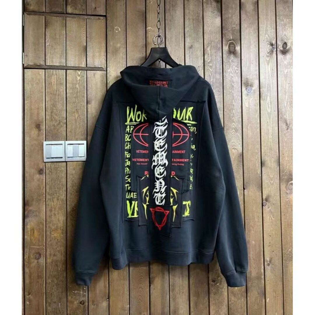 VETEMENTS ハードコアパッチパーカー L