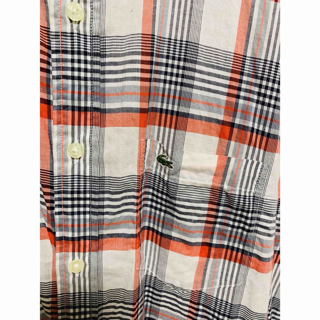 LACOSTE(ラコステ)の超美品❤️LACOSTE チェック半袖シャツ メンズのトップス(ポロシャツ)の商品写真