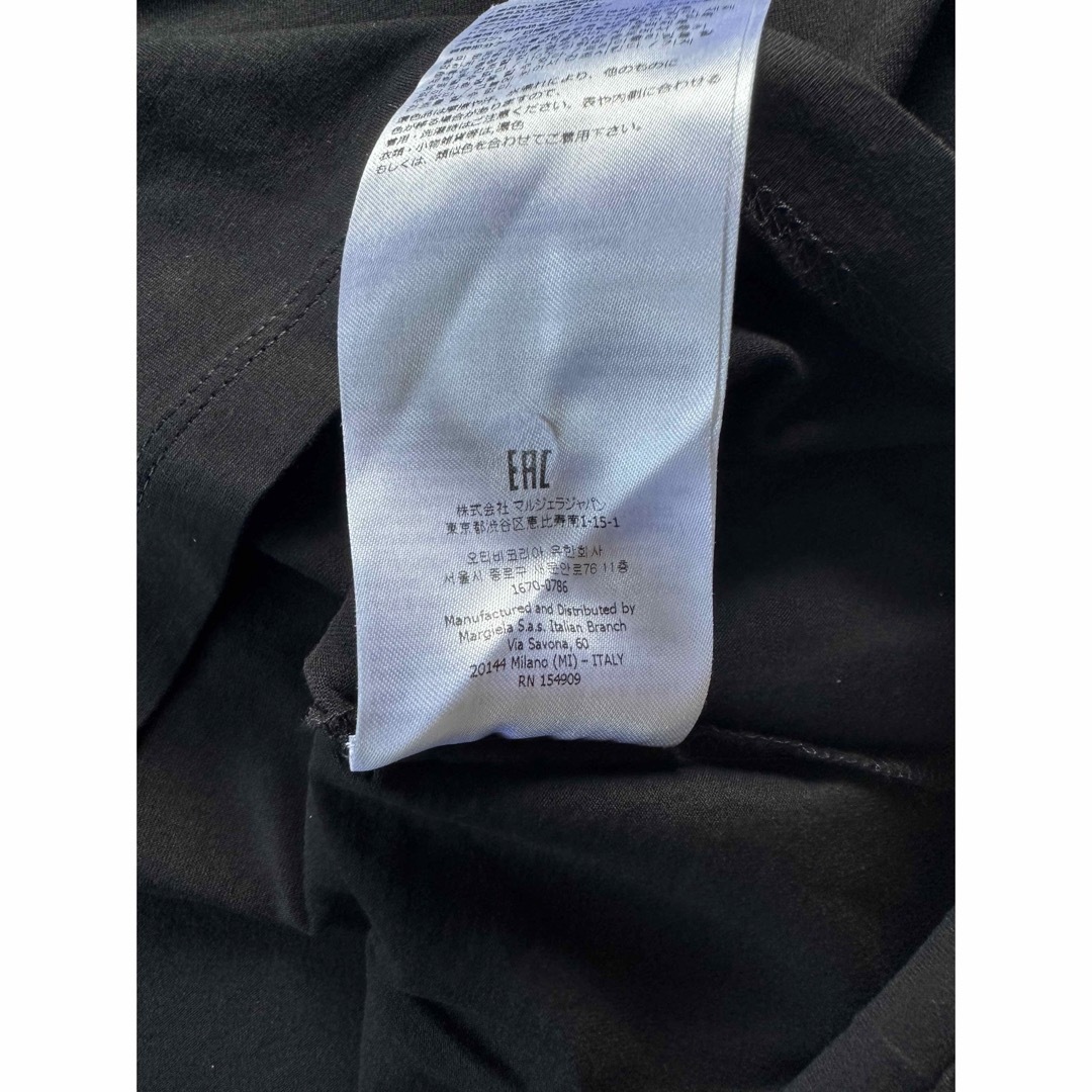 黒XL新品 メゾン マルジェラ リバースロゴ Tシャツ オールブラック メンズ