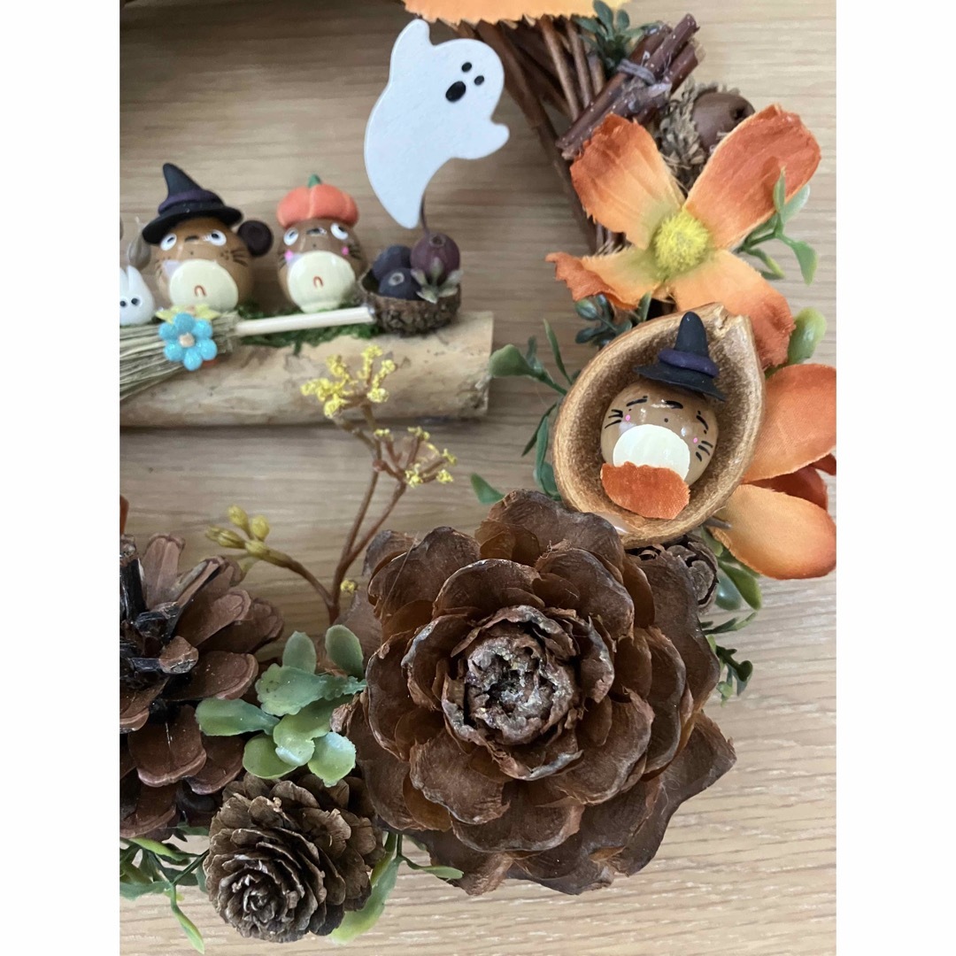 どんぐりアート ハロウィン リース ハンドメイド