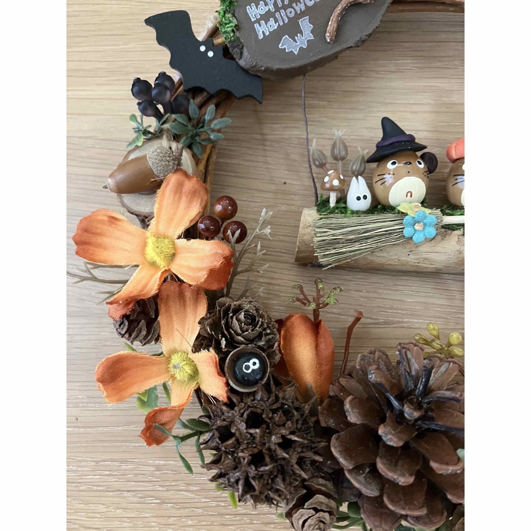 どんぐりアート ハロウィン リース ハンドメイド