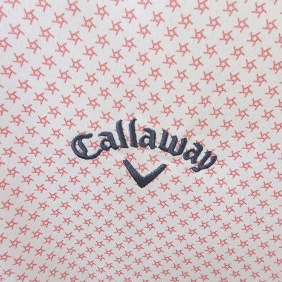 キャロウェイ CALLAWAY ポロシャツ ゴルフ 半袖 白 赤 ホワイト M 7