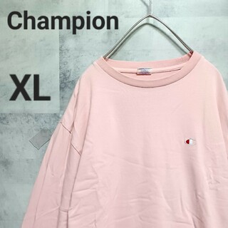 チャンピオン(Champion)のChampion チャンピオン メンズ ロンT XL ライトピンク 長袖 秋 春(Tシャツ/カットソー(七分/長袖))