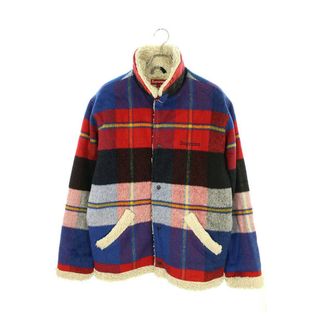 シュプリーム  17AW  Plaid Shearling Bomber チェック柄シャーリングボアボンバーブルゾン メンズ L