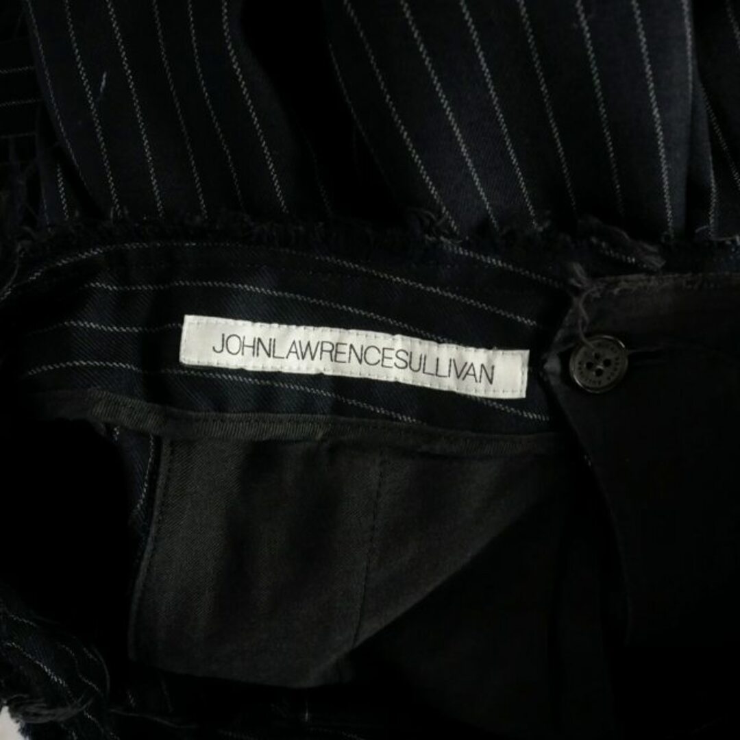 JOHN LAWRENCE SULLIVAN(ジョンローレンスサリバン)のジョンローレンスサリバン カットオフ チョークストライプ スラックス 6 紺 メンズのパンツ(スラックス)の商品写真