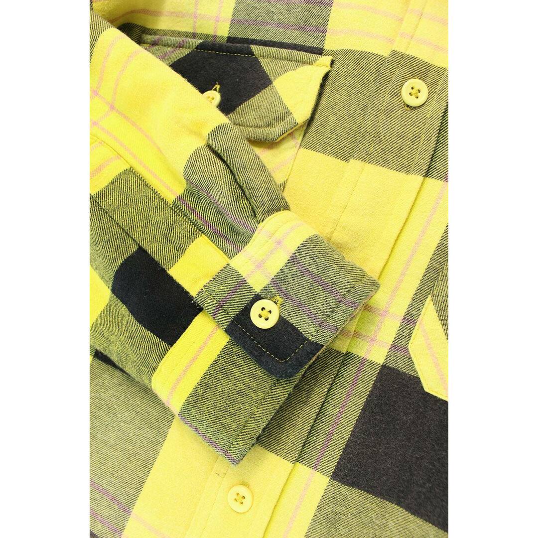 シュプリーム  Quilted Flannel Shirt キルテッドフランネルチェック長袖シャツ メンズ S