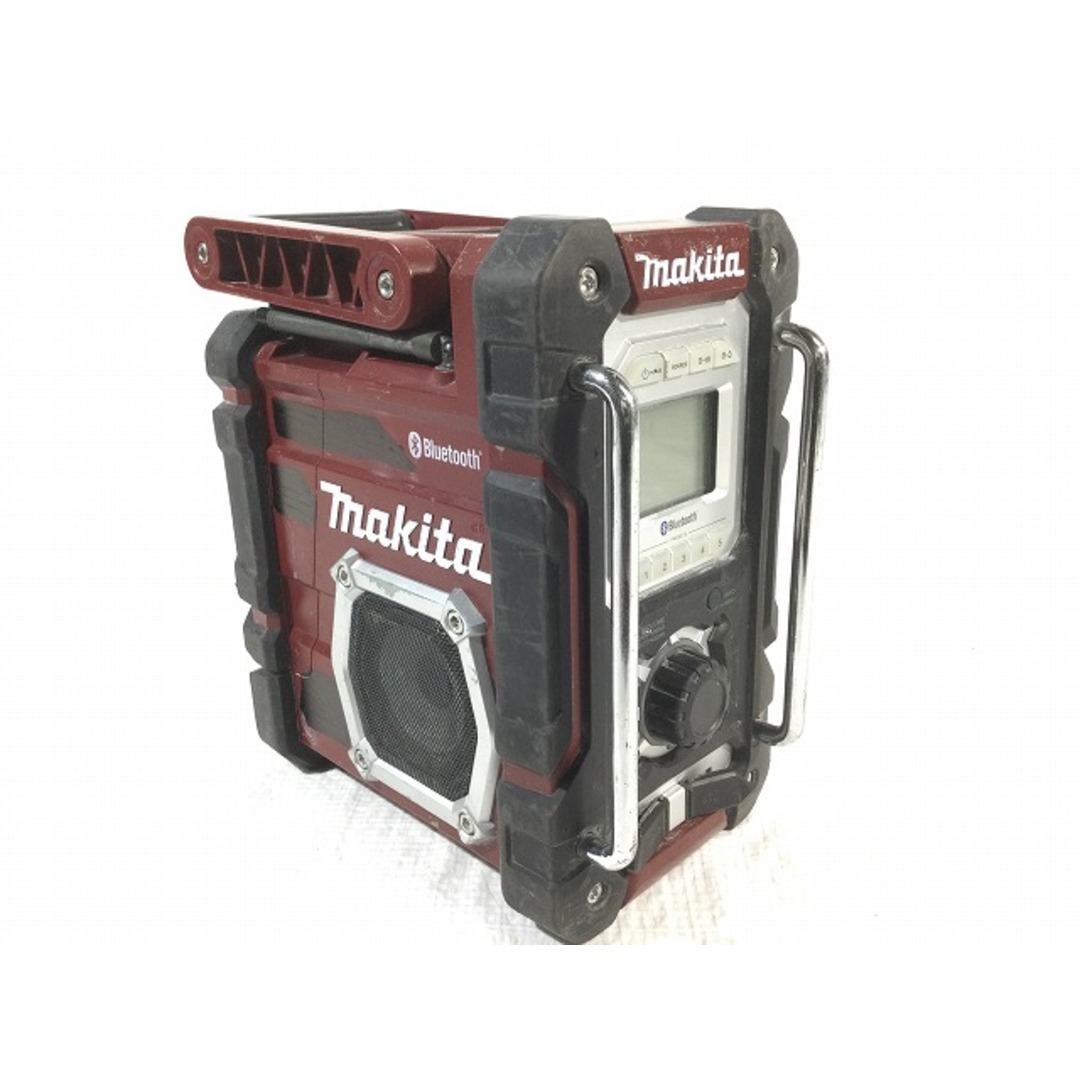 ☆中古品☆makita マキタ 充電式ラジオ MR108 ワインレッド 本体のみ 現場ラジオ 77427