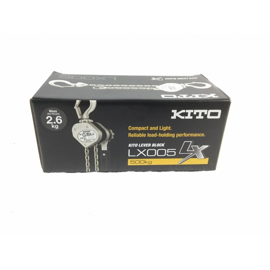 ☆未使用品 2個セット☆KITO キトー レバーブロック LX005 荷重0.5ton/0.5トン 揚程1.2m レバーホイスト 荷揚げ 吊り具 66828