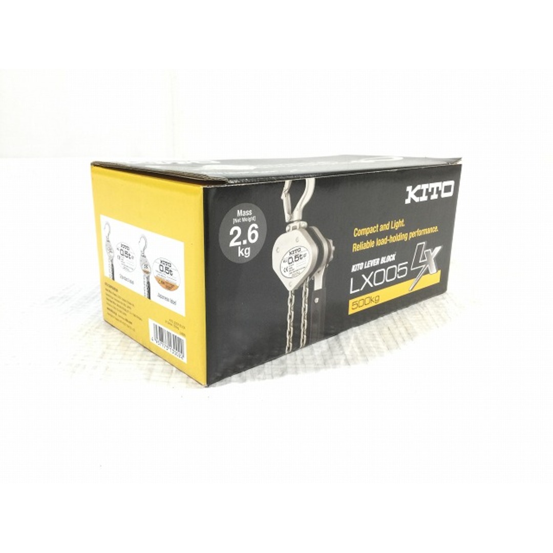 ☆未使用品 2個セット☆KITO キトー レバーブロック LX005 荷重0.5ton/0.5トン 揚程1.2m レバーホイスト 荷揚げ 吊り具 66828