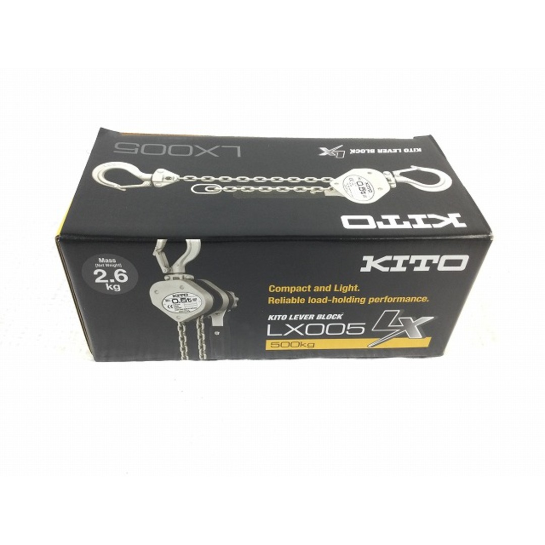 ☆未使用品 3個セット☆KITO キトー レバーブロック LX005 荷重0.5ton/0.5トン 揚程1.2m レバーホイスト 荷揚げ 吊り具 84719